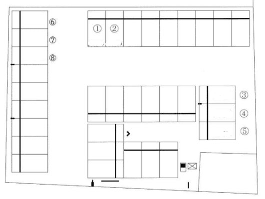 阪急庄内駅前第1の駐車配置図