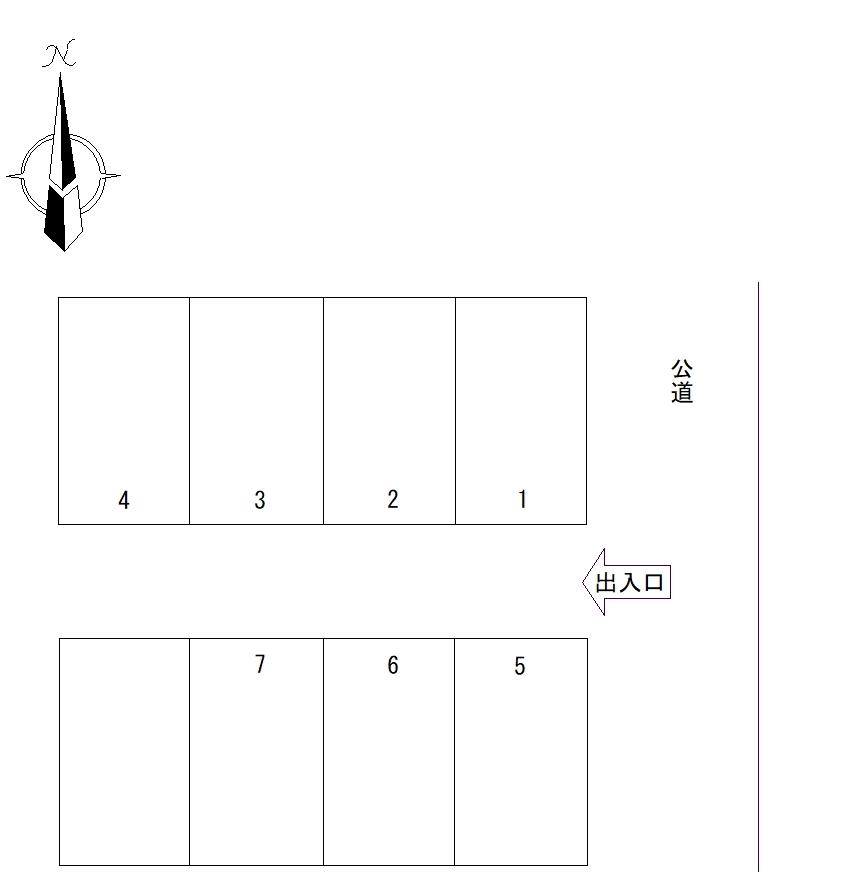 高橋駐車場の駐車配置図