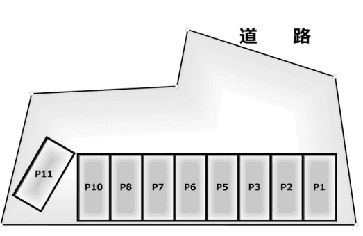 ヴィルドミール第2駐車場の駐車配置図