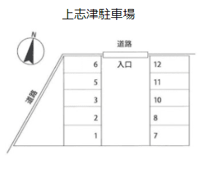 上志津駐車場の駐車配置図