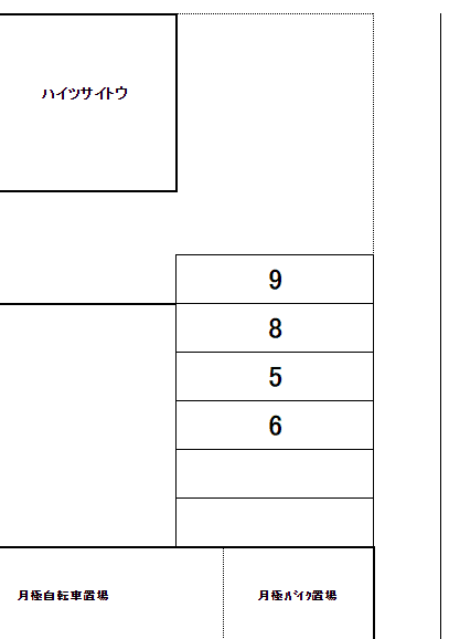 斉藤駐車場の駐車配置図