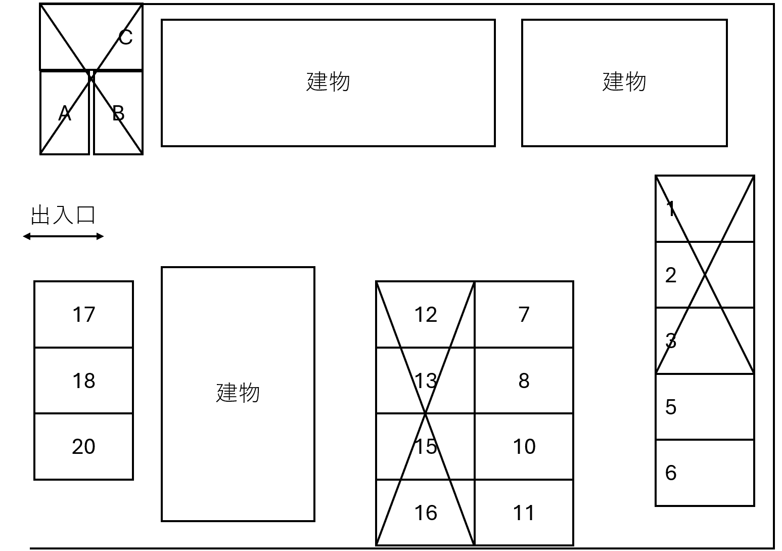 なかざと第2パーキングの駐車配置図