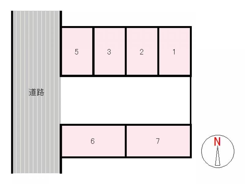 下小林町(長谷川興産)駐車場の駐車配置図