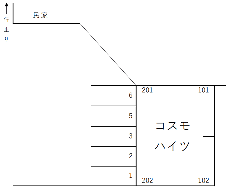 櫻井駐車場の駐車配置図