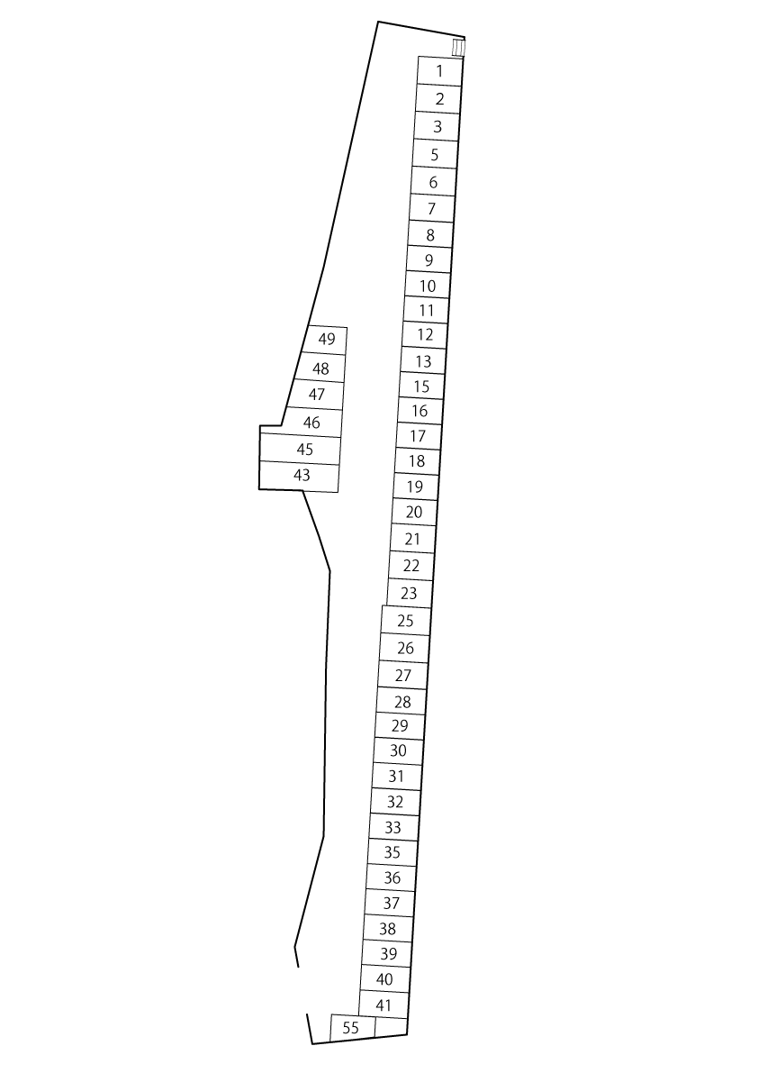 高岸西片添町モータープールの駐車配置図