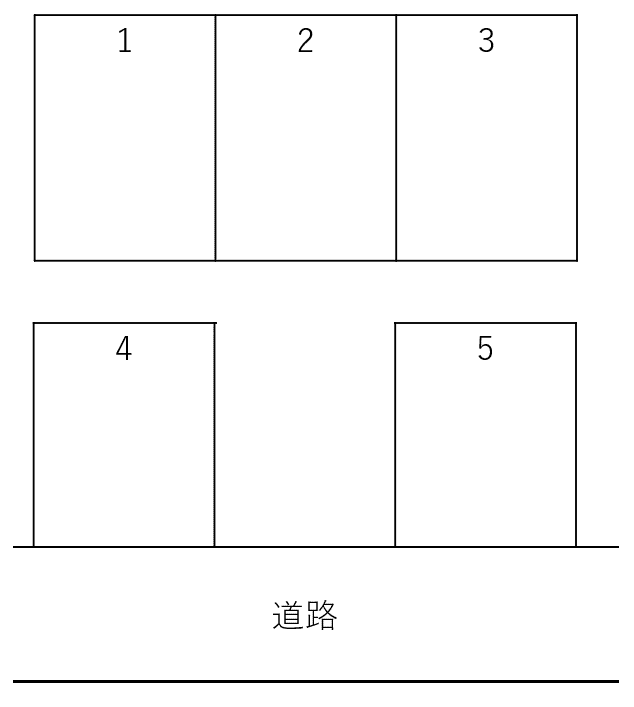 中谷駐車場の駐車配置図