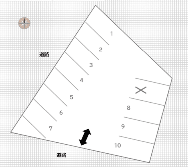 沼241-5駐車場の駐車配置図