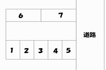 久里浜台2丁目駐車場の駐車配置図