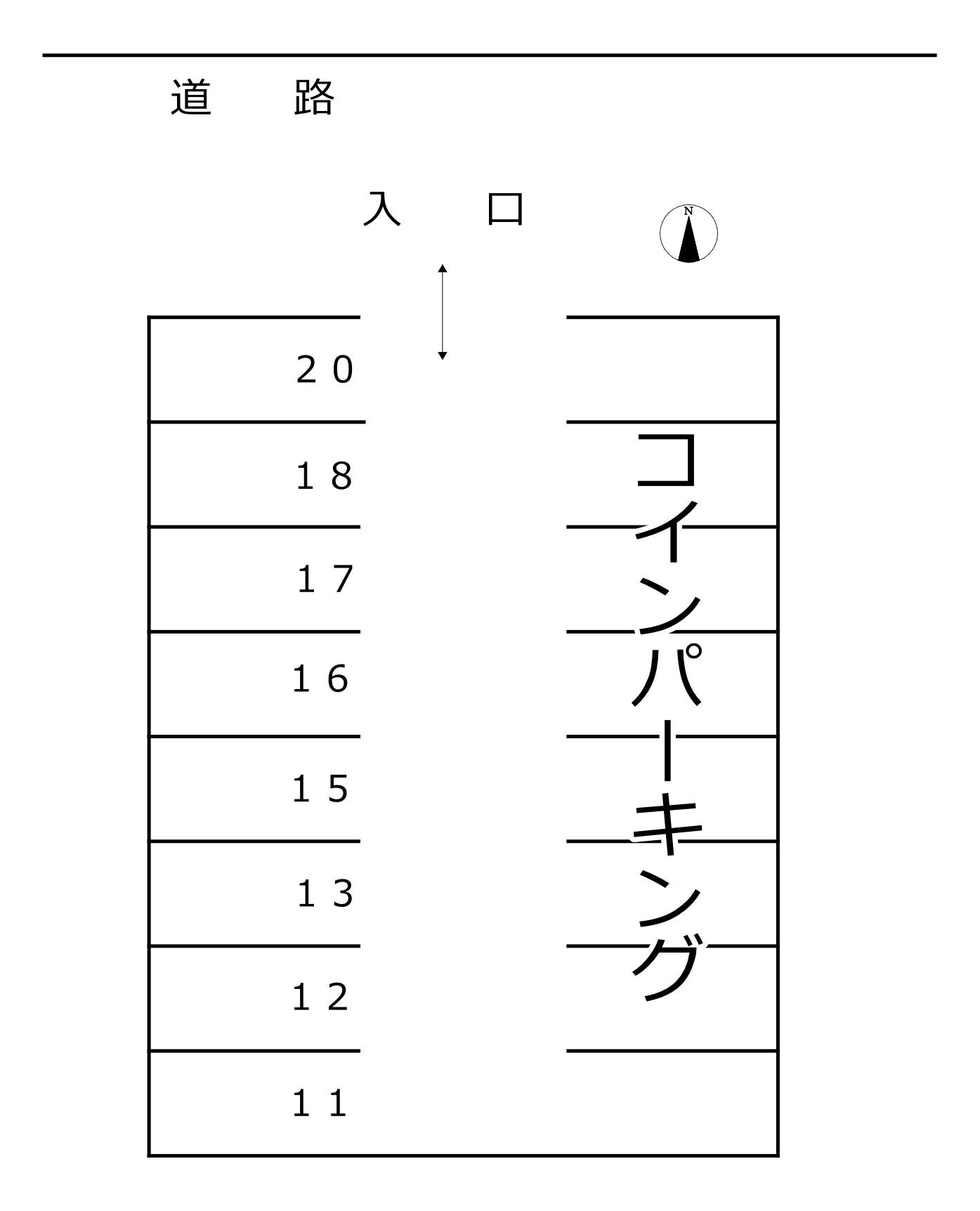 091富川町駐車場の駐車配置図