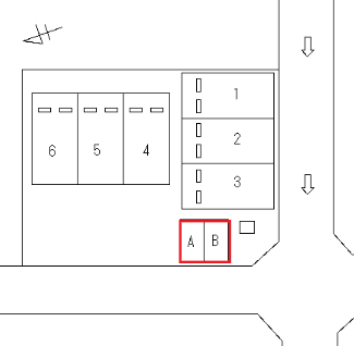 FK東日暮里3丁目バイク駐車場の駐車配置図