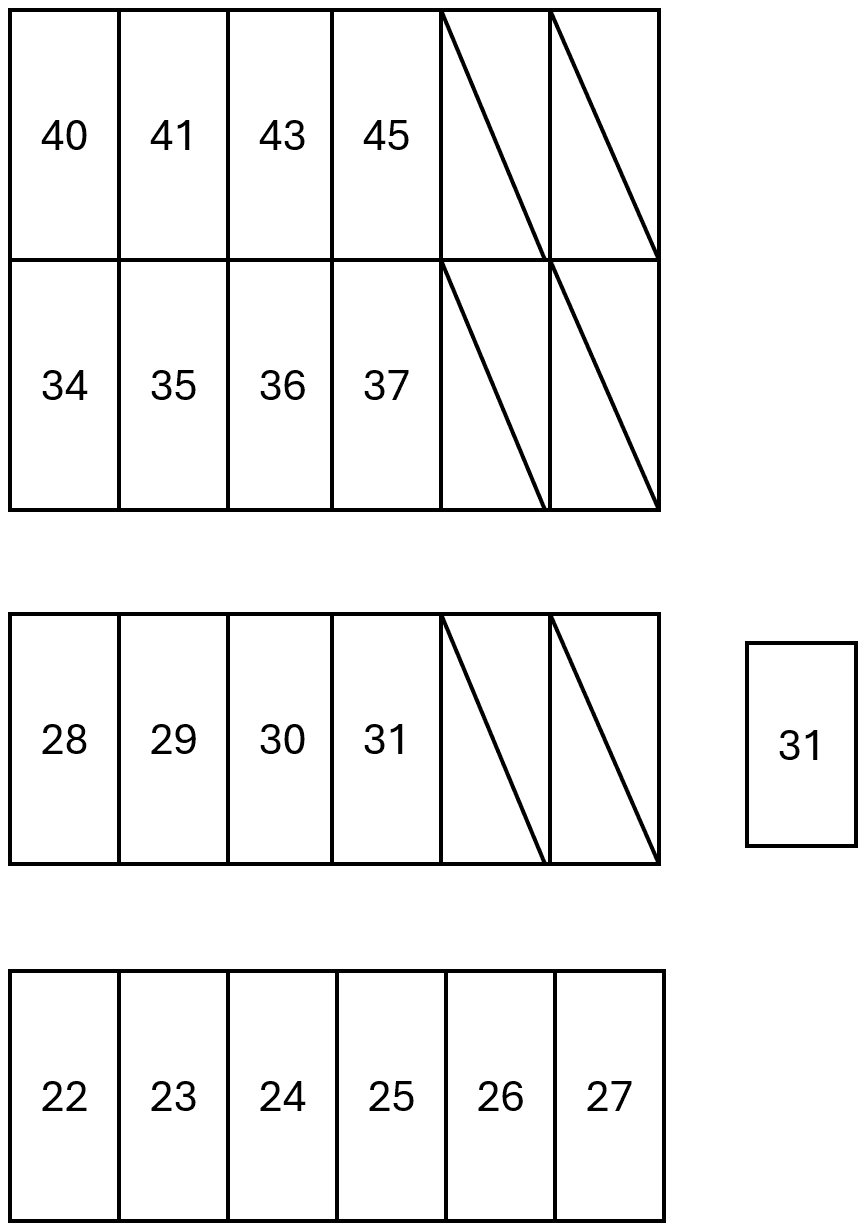 メゾン谷沢Ⅱの駐車配置図