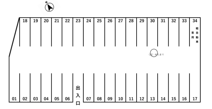 戸崎町駐車場の駐車配置図