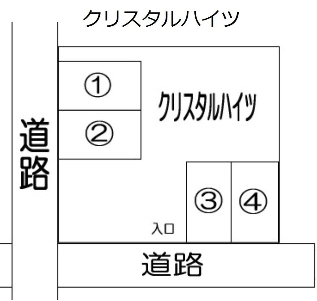 クリスタルハイツの駐車配置図