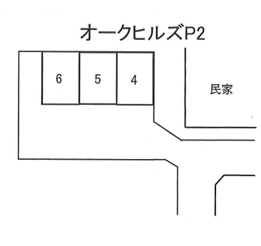 オークヒルズP2の駐車配置図
