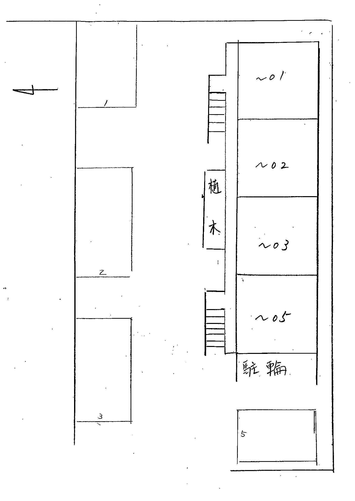 シェモア鷺森の駐車配置図