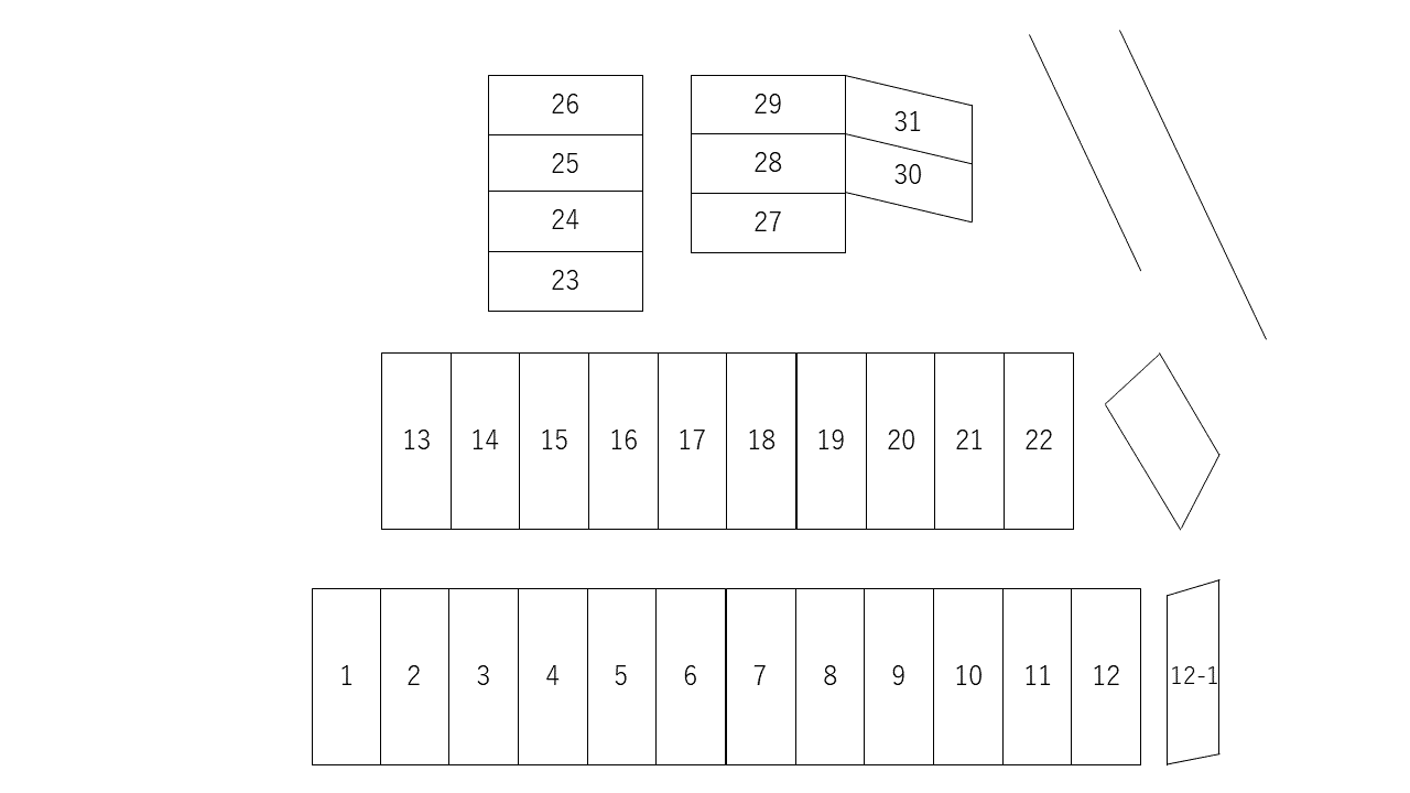 山口 駐車場の駐車配置図
