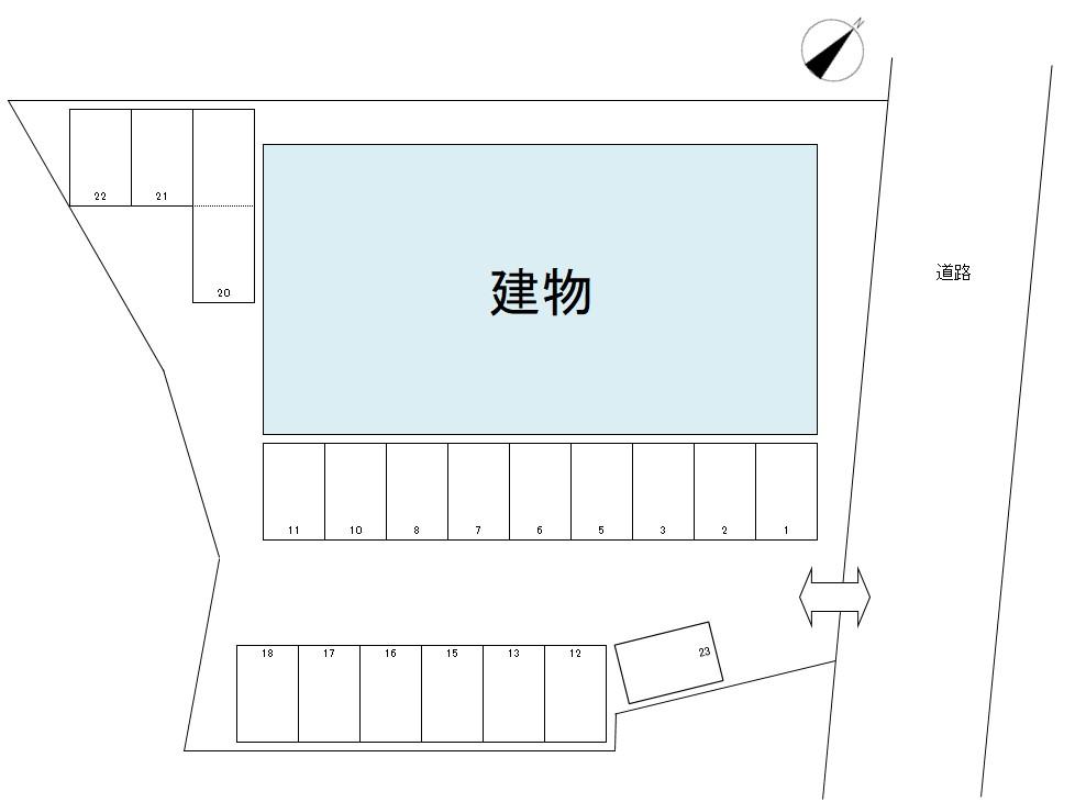 大将軍堂山駐車場の駐車配置図