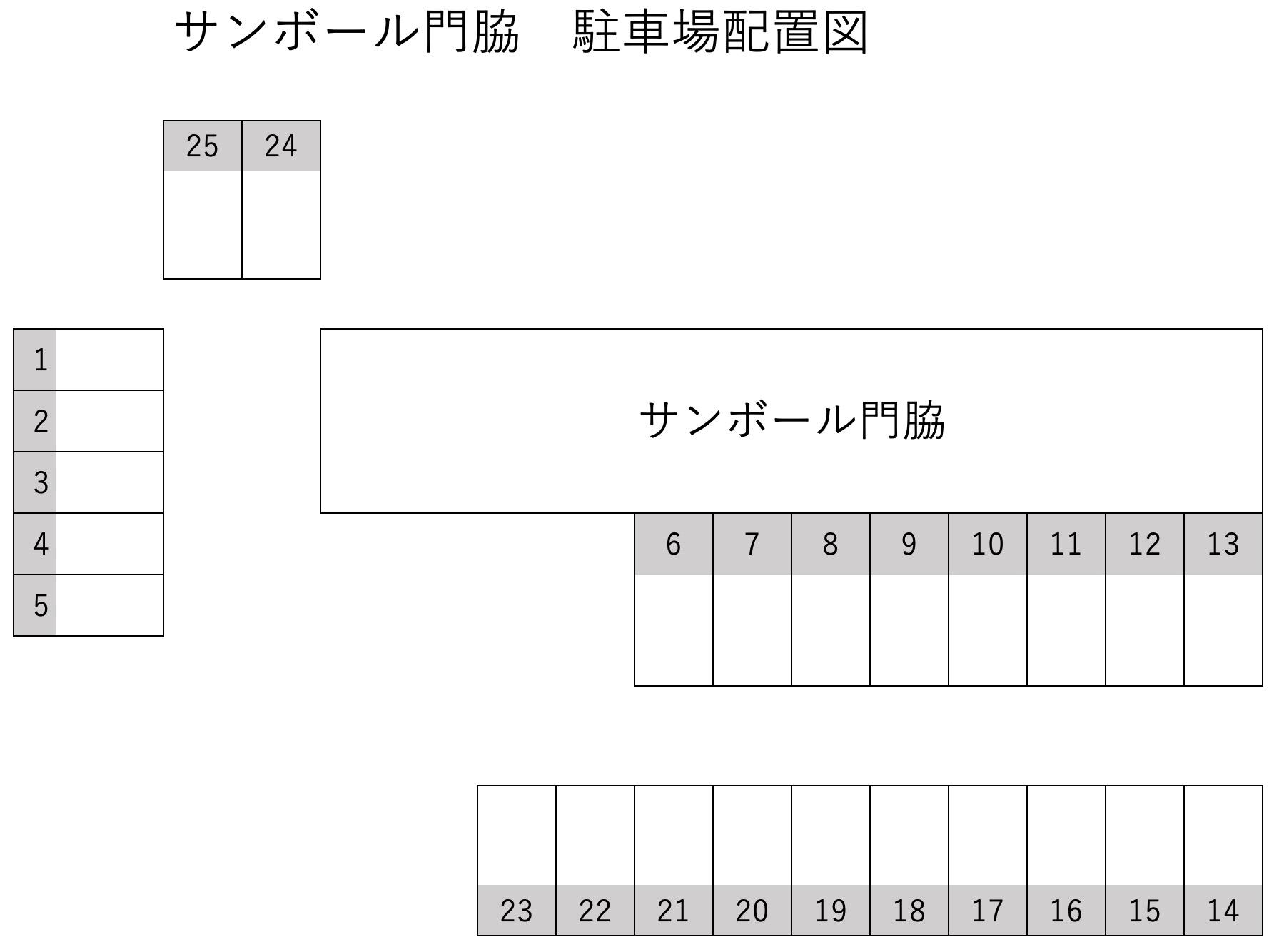サンボール門脇の駐車配置図