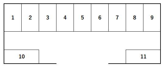 ジョイフル東鳴水№2パーキングの駐車配置図
