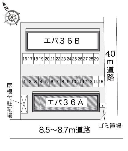 エバ36A(22919)の駐車配置図