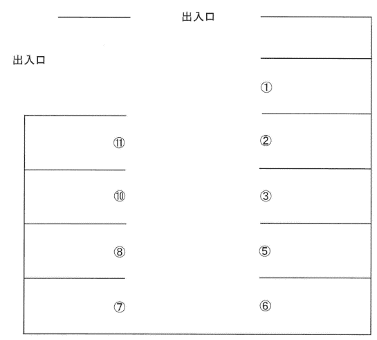 平潟駐車場の駐車配置図
