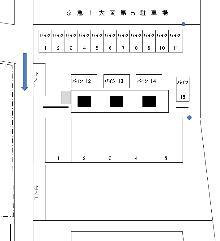 京急上大岡第5の駐車配置図