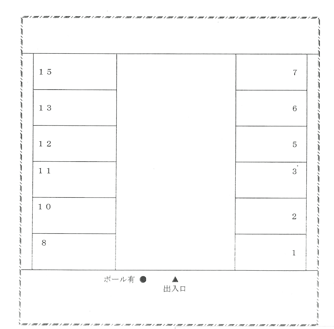 TFパーキングⅡの駐車配置図