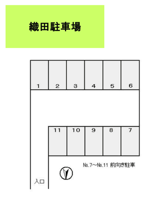 織田駐車場の駐車配置図