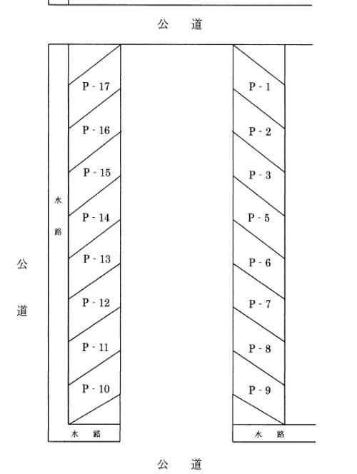猪鼻駐車場(氷川町53)の駐車配置図