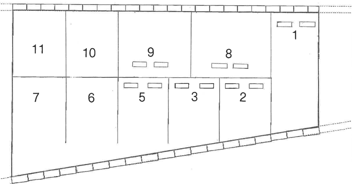 古井町駐車場の駐車配置図