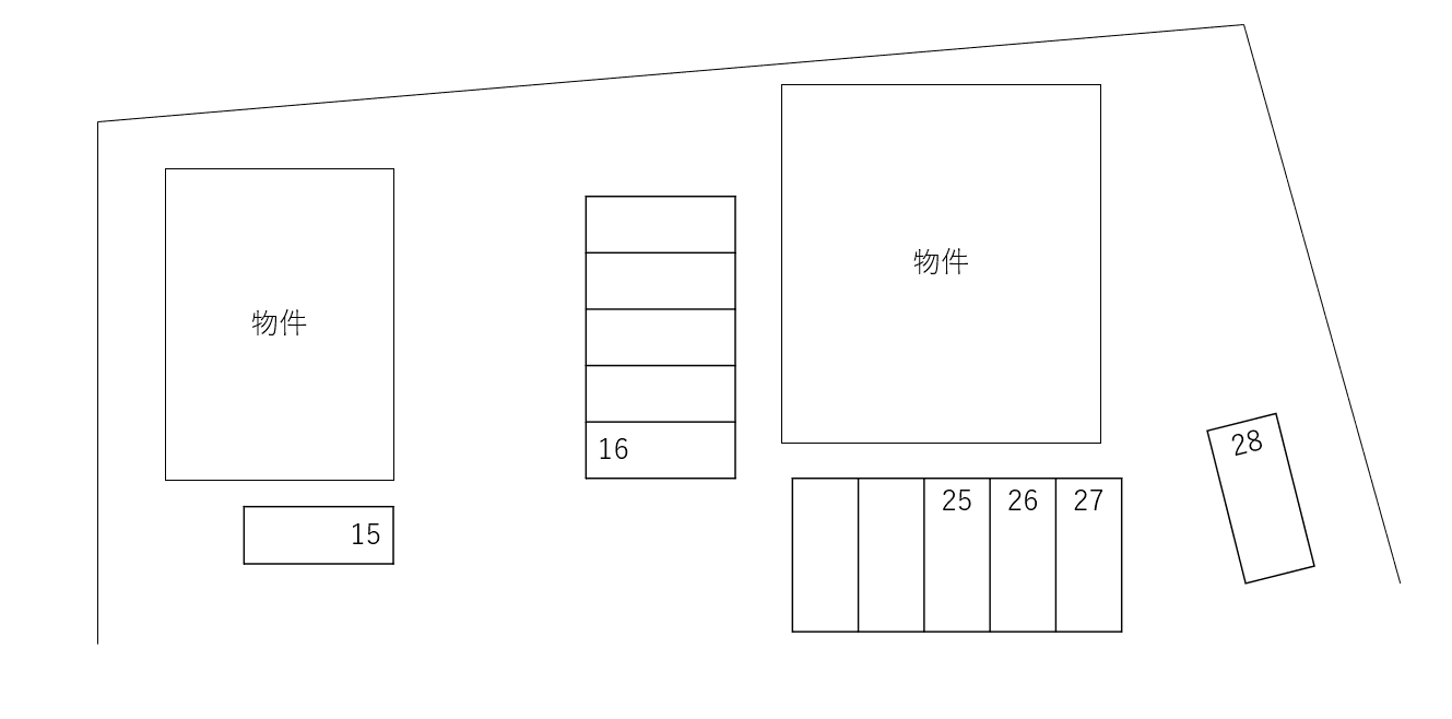 シリウスtwo・three別駐車場の駐車配置図