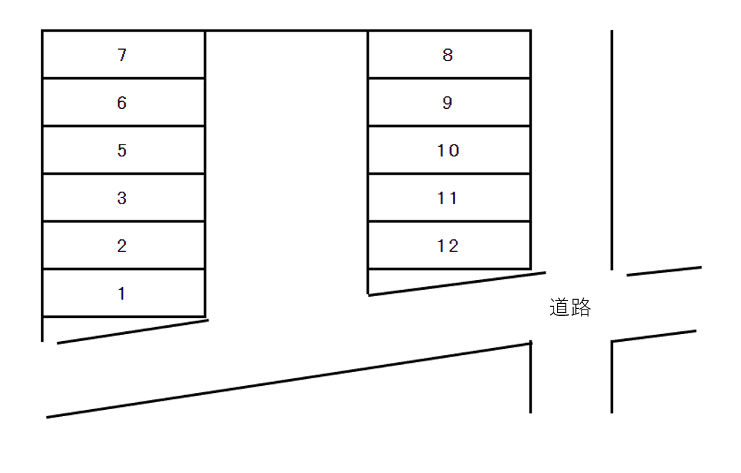 岩吉駐車場の駐車配置図