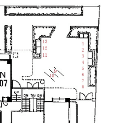 スカイコートヴァンテアン品川の駐車配置図