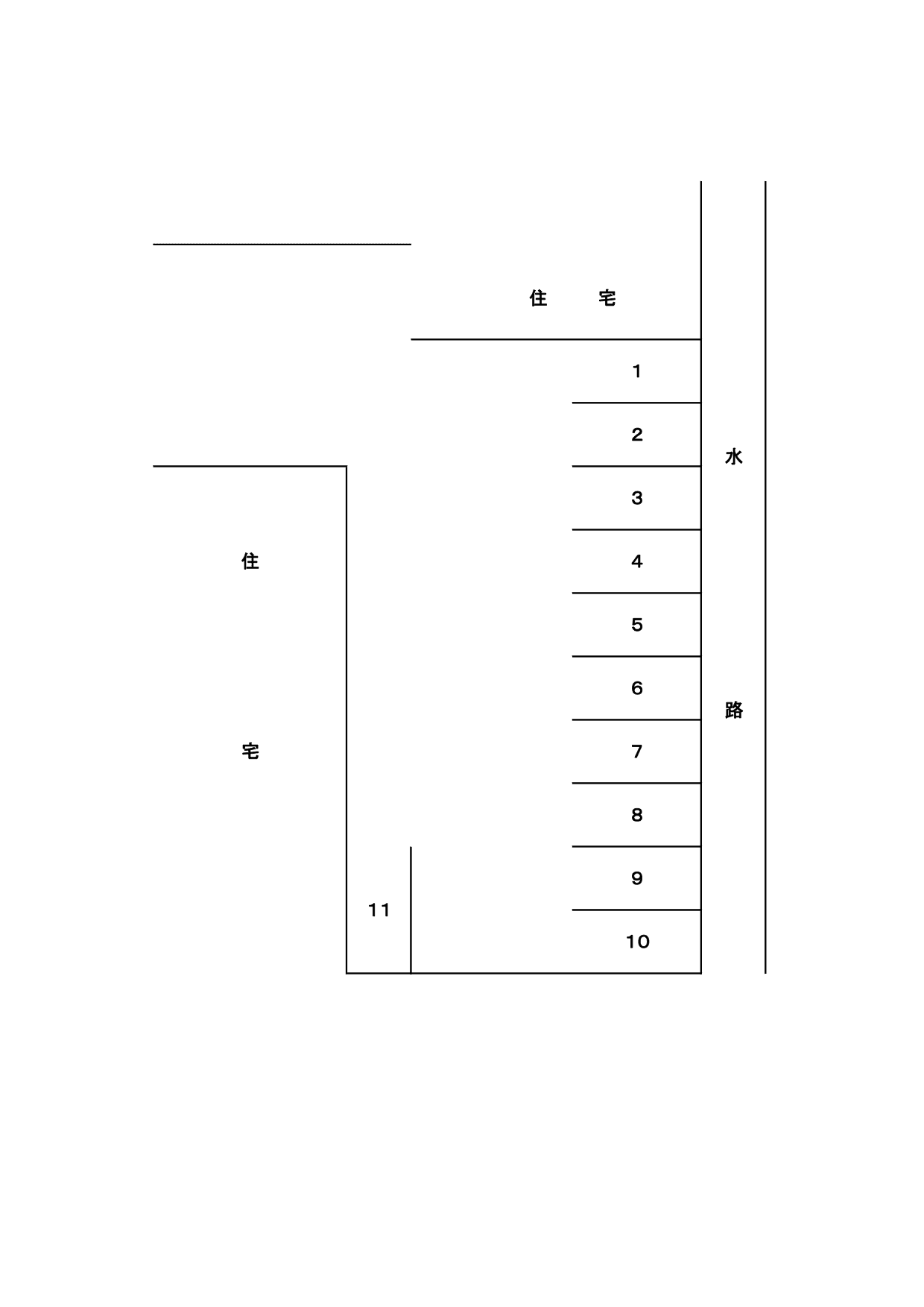 名都借4250551駐車場の駐車配置図