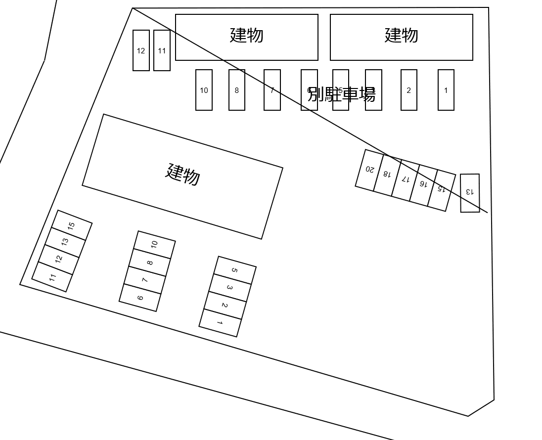 Holly flatの駐車配置図
