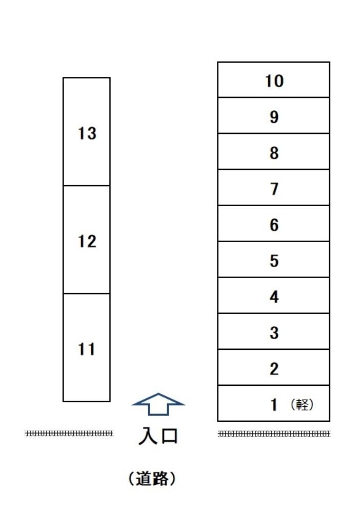 6丁目パーキングの駐車配置図