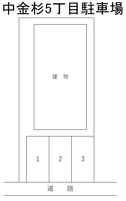 中金杉5丁目駐車場の駐車配置図