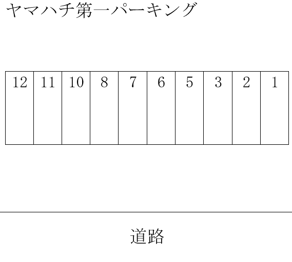 ヤマハチ第一パーキングの駐車配置図