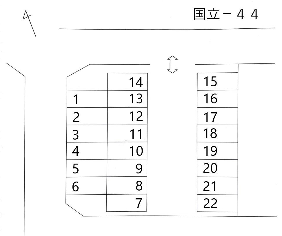 JA国立-44の駐車配置図