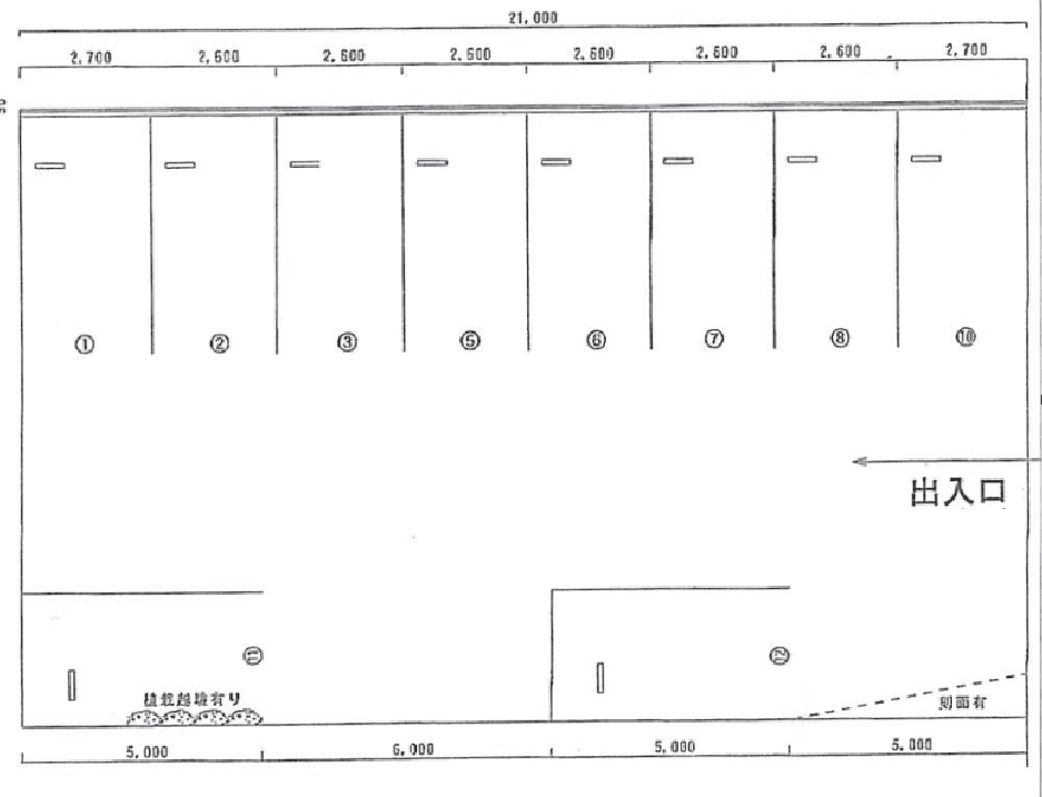 神田町月極駐車場の駐車配置図