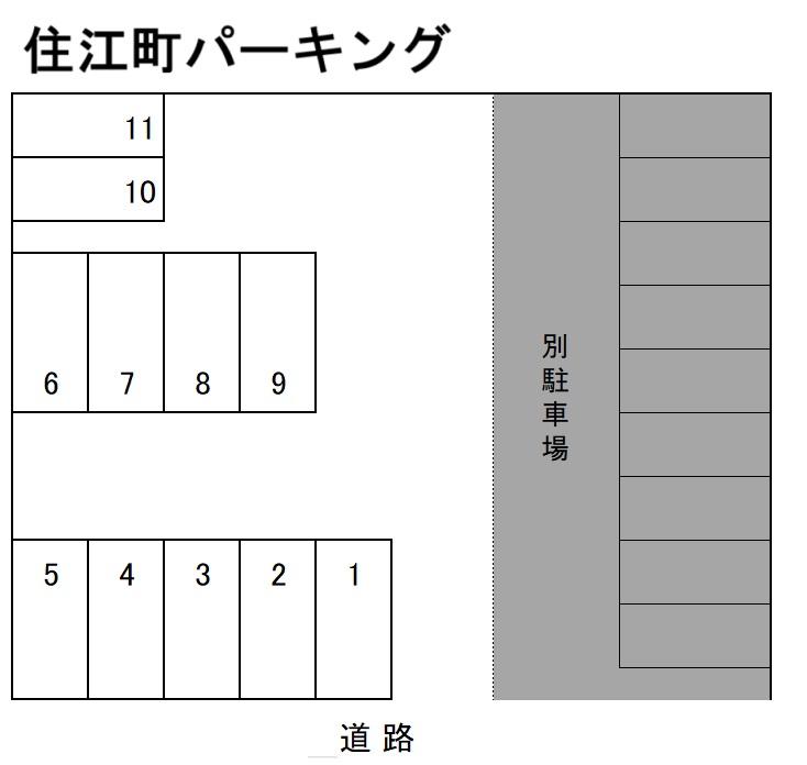 住江町パーキングの駐車配置図