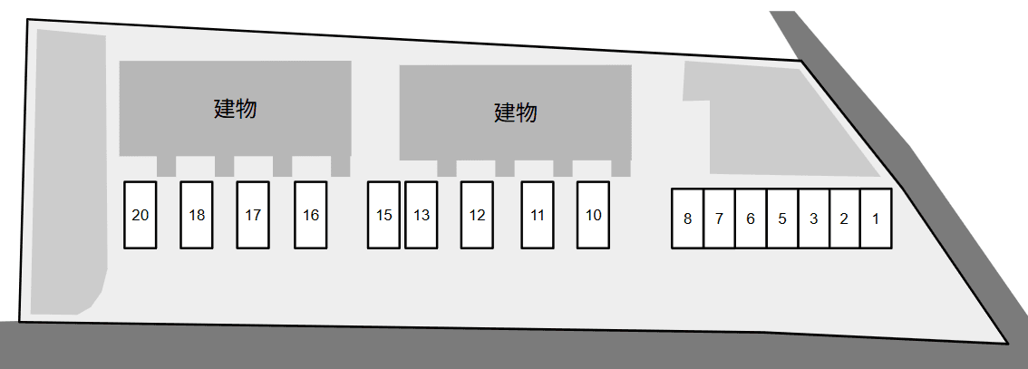 コスモスA別駐車場の駐車配置図