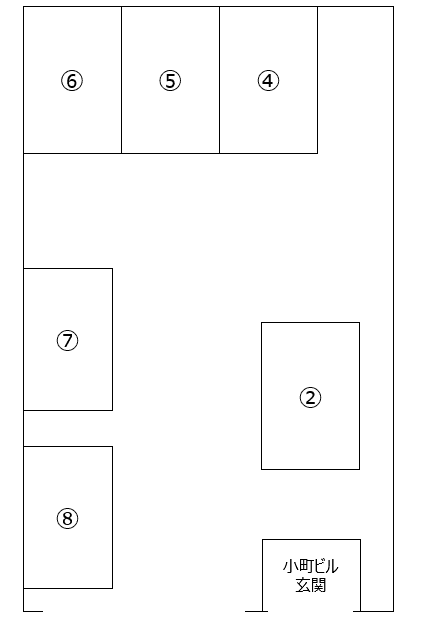小町ビル駐車場の駐車配置図