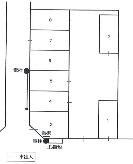 小山3丁目パーキングの駐車配置図