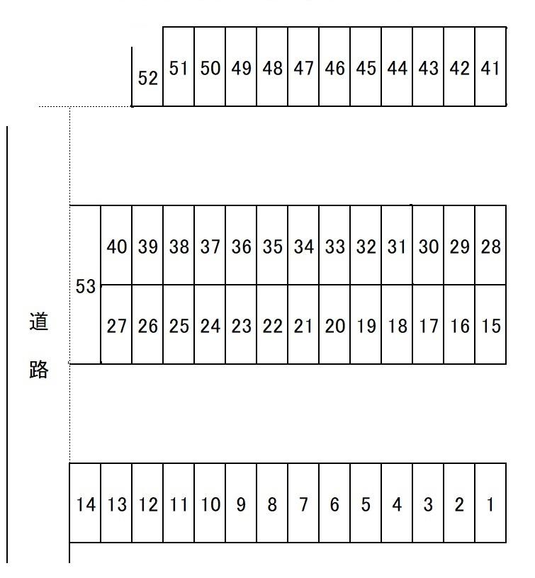 クリオ青梅壱番館駐車場の駐車配置図