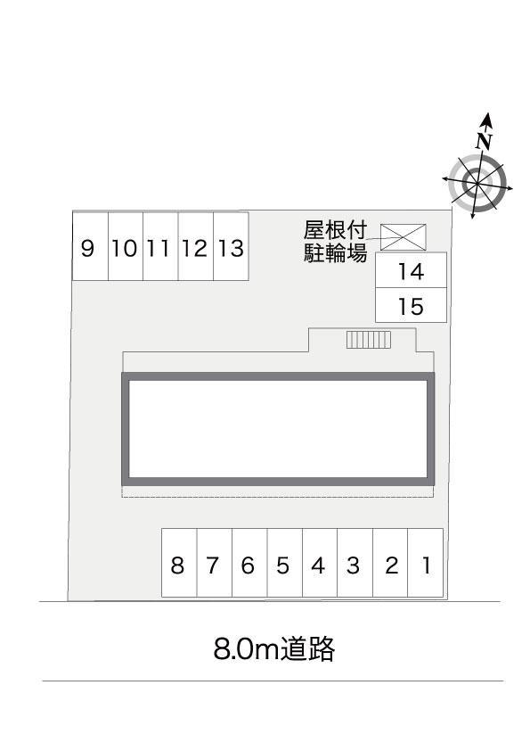 Lフェリース掛川(36047)の駐車配置図