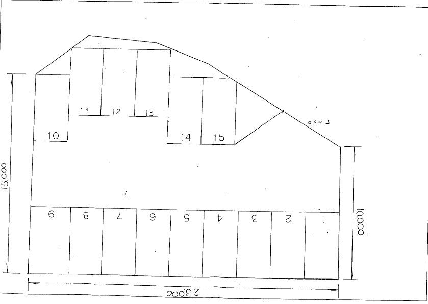 元石川駐車場の駐車配置図