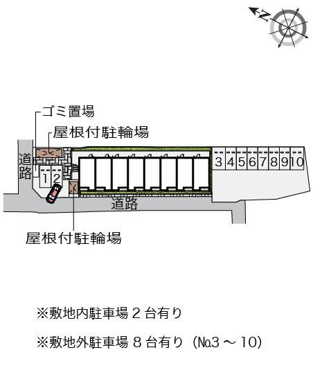 クレイノアペルト泉佐野Ⅱ(59177) 敷地外駐車場の駐車配置図