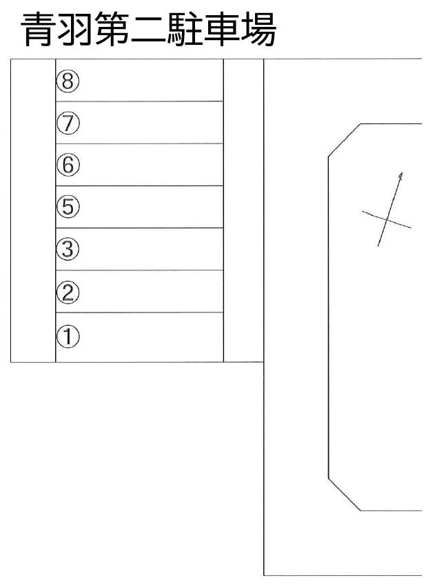 青羽第二駐車場の駐車配置図