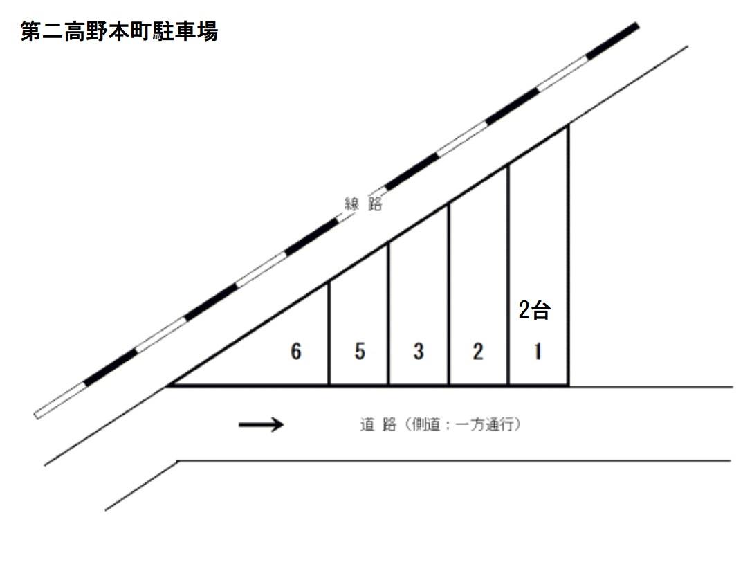 第二高野本町駐車場の駐車配置図